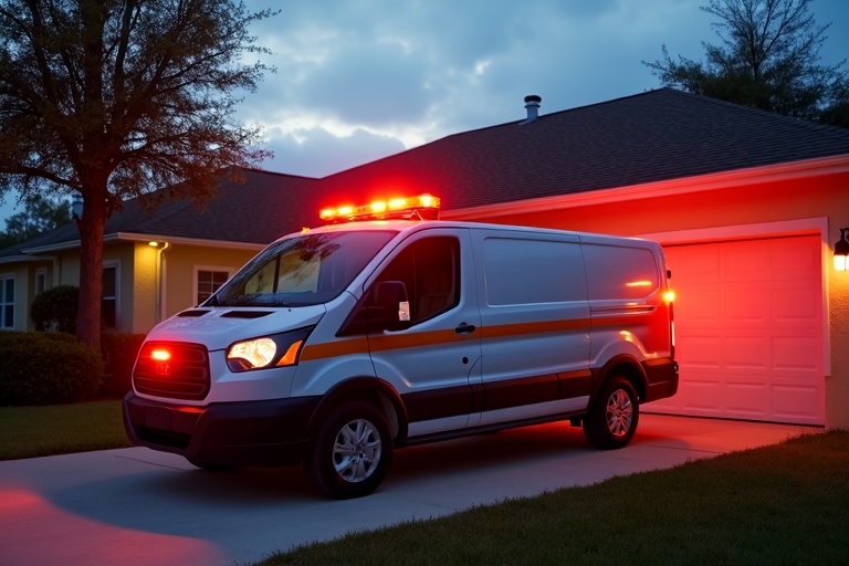 24/7 emergency garage door repair vehicle and technician in Toronto